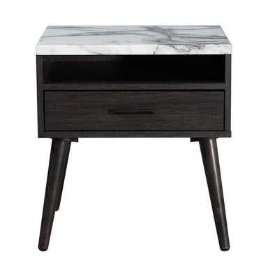 Nook 1 Drawer Bedside Table - Espresso/Oak