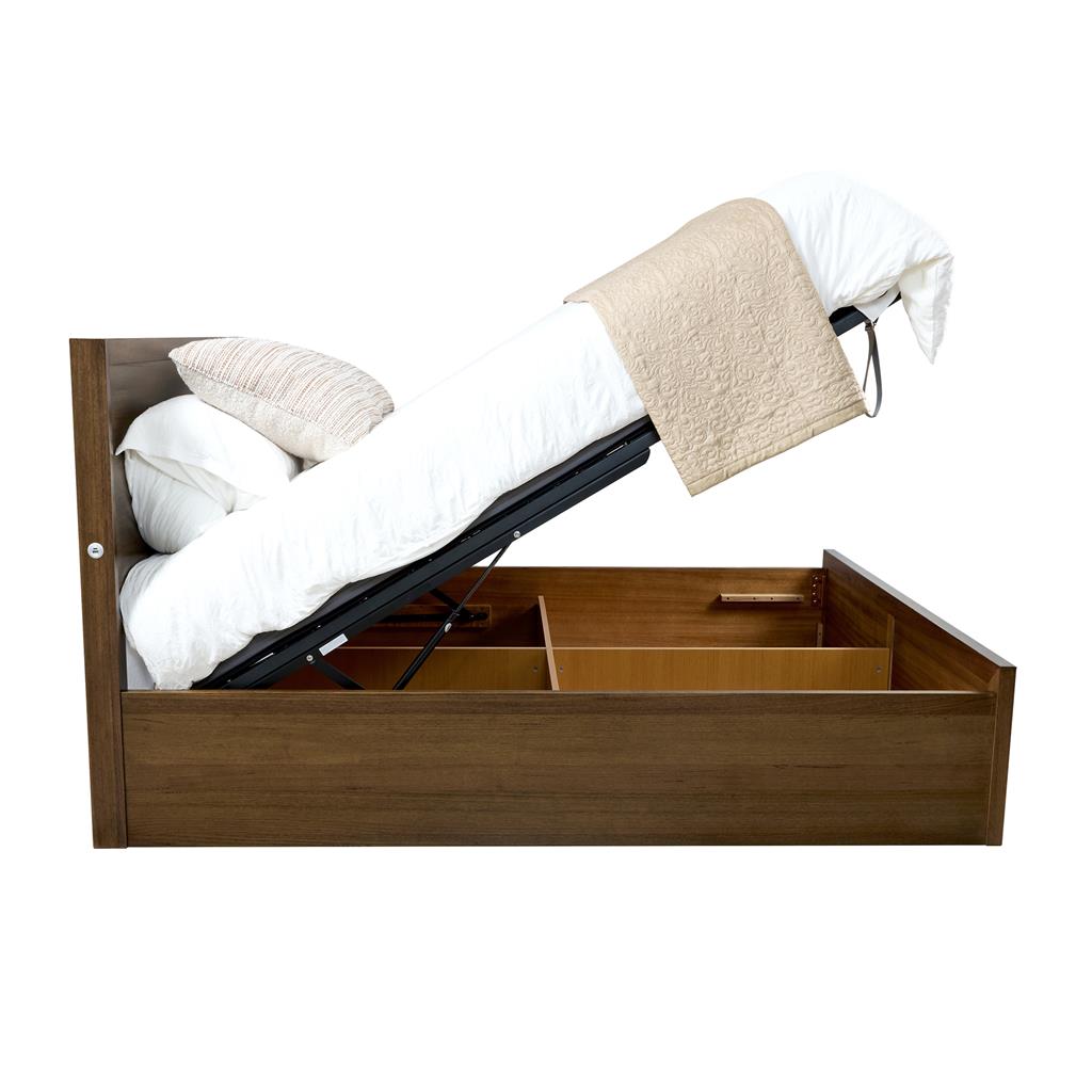 Solenne Gas Lift Queen Bed with USB - Smoke