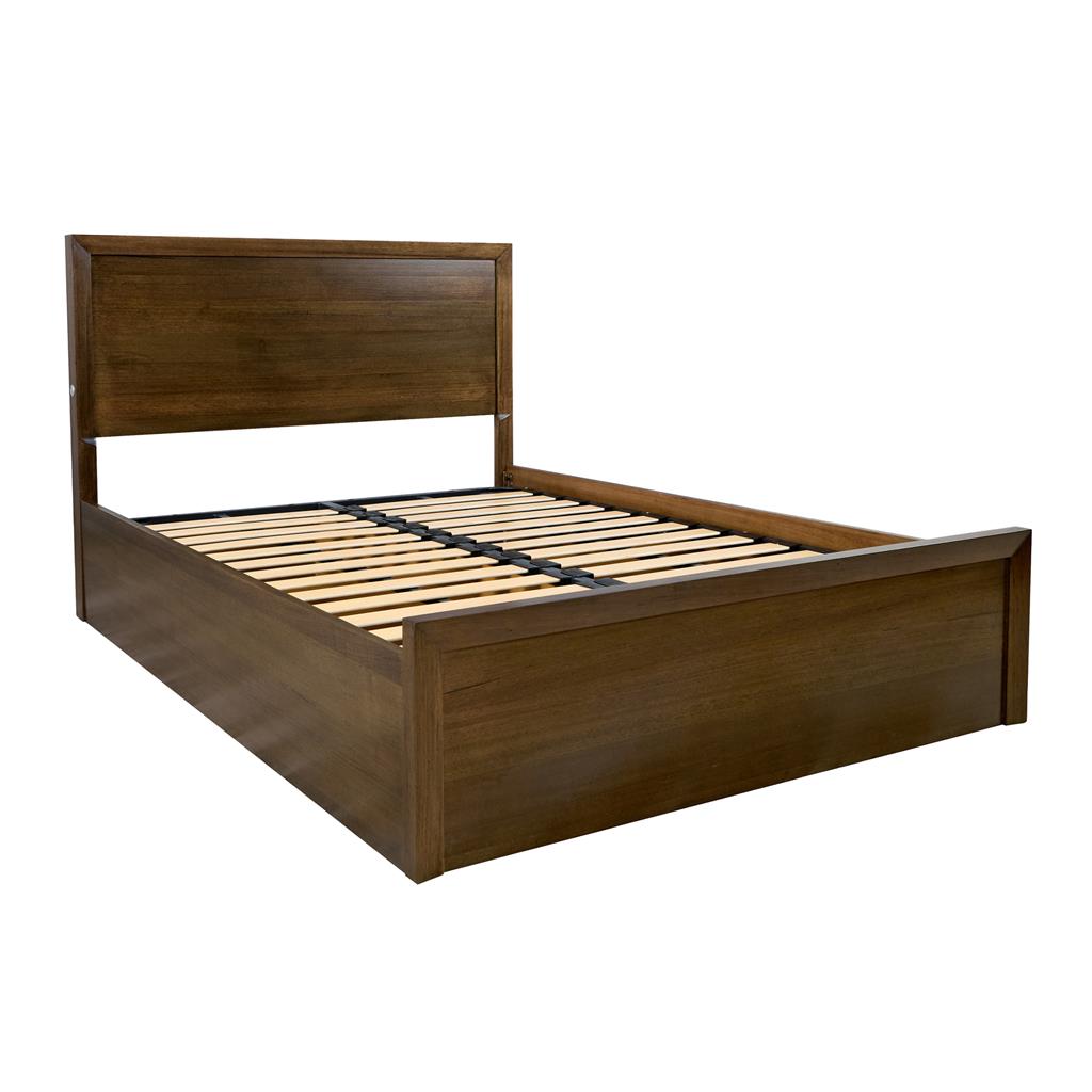 Solenne Gas Lift King Bed with USB - Smoke
