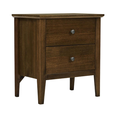 Solenne 2 Drawer Bedside Table - Smoke