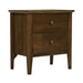 Solenne 2 Drawer Bedside Table - Smoke