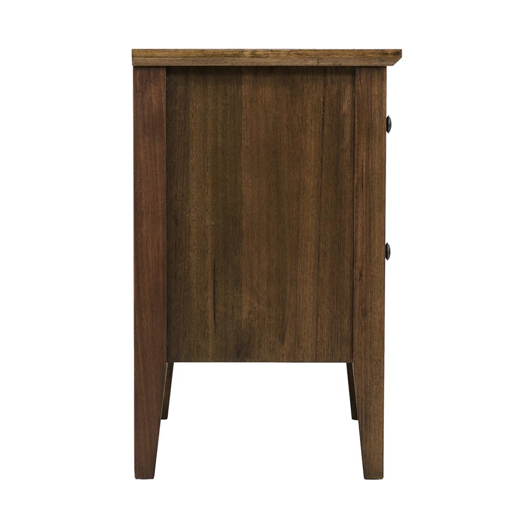 Solenne 2 Drawer Bedside Table - Smoke
