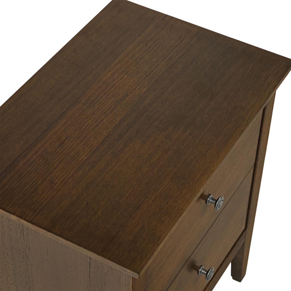 Solenne 2 Drawer Bedside Table - Smoke