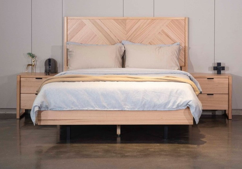 Perisher Queen Bed - Natural