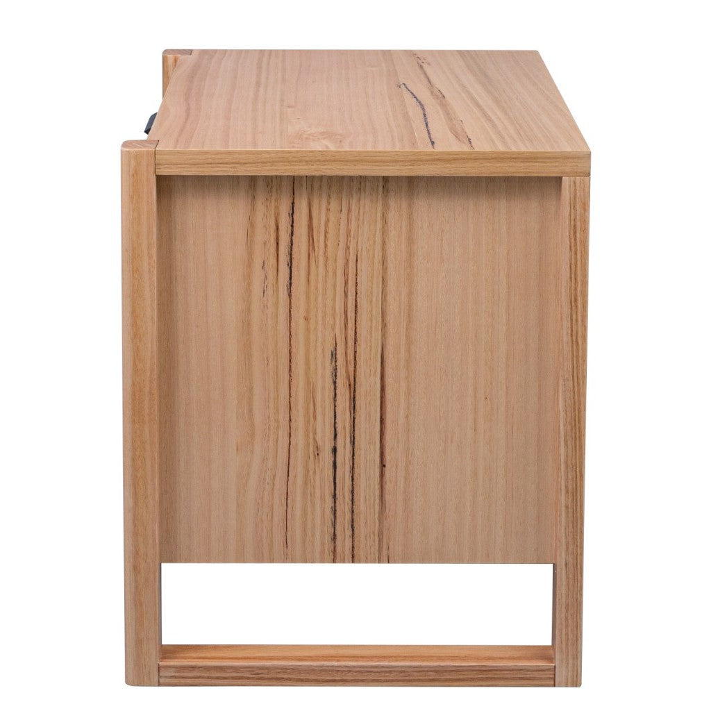 Perisher 2 Drawer Messmate Timber Bedside Table - Natural