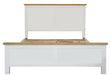 Driftwood King Bed - Oak/White