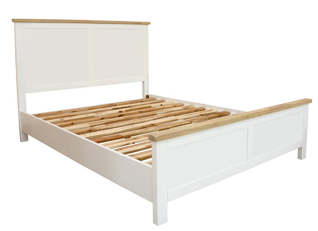 Driftwood Double Bed - Oak/White