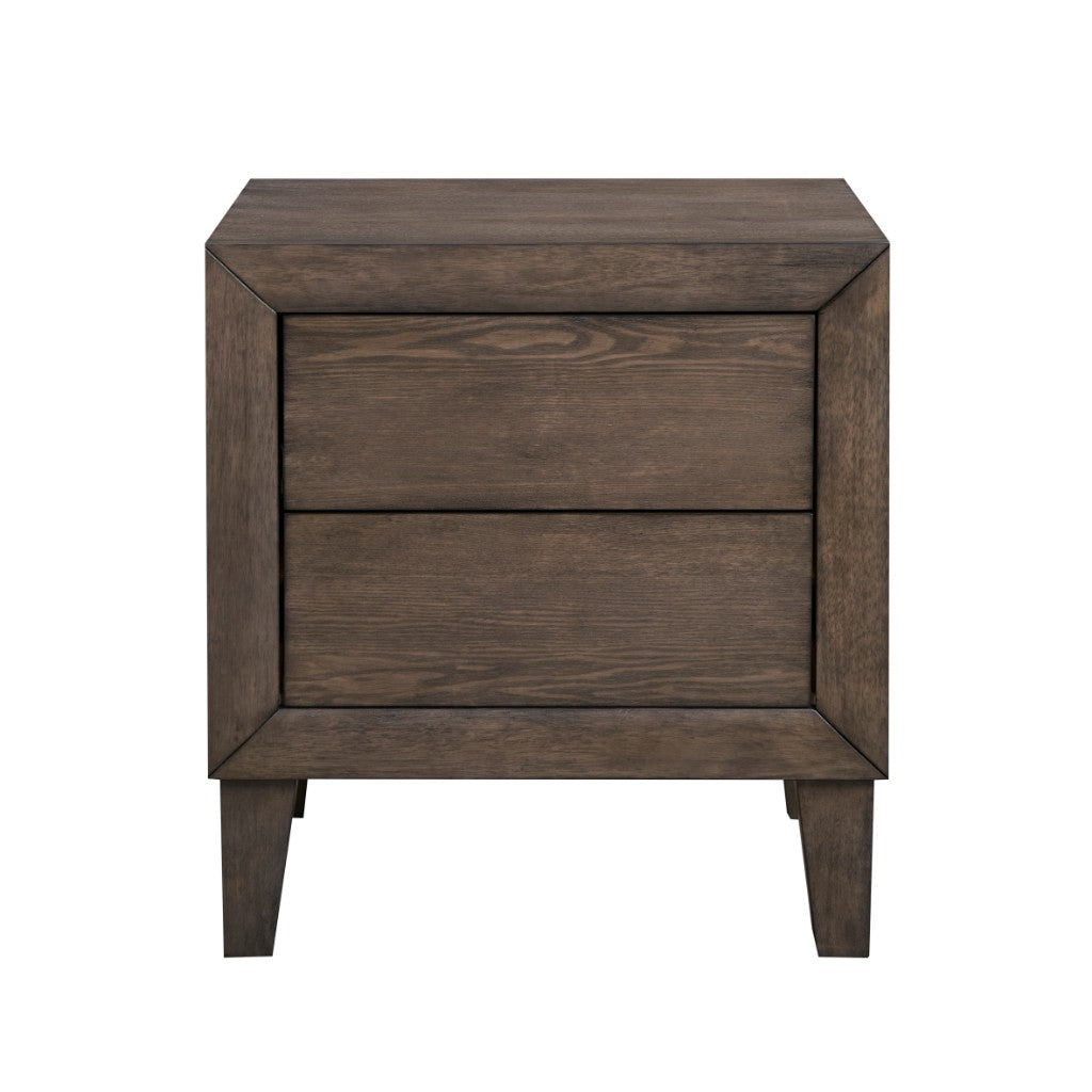 Siesta 2 Drawer Bedside Table - Cafe Grey