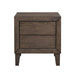 Siesta 2 Drawer Bedside Table - Cafe Grey