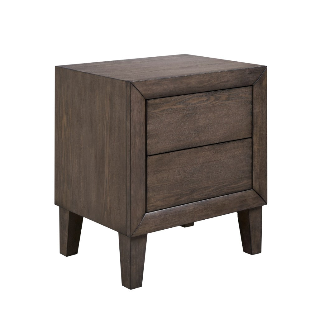 Siesta 2 Drawer Bedside Table - Cafe Grey