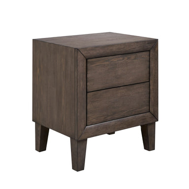 Siesta 2 Drawer Bedside Table - Cafe Grey