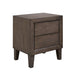 Siesta 2 Drawer Bedside Table - Cafe Grey