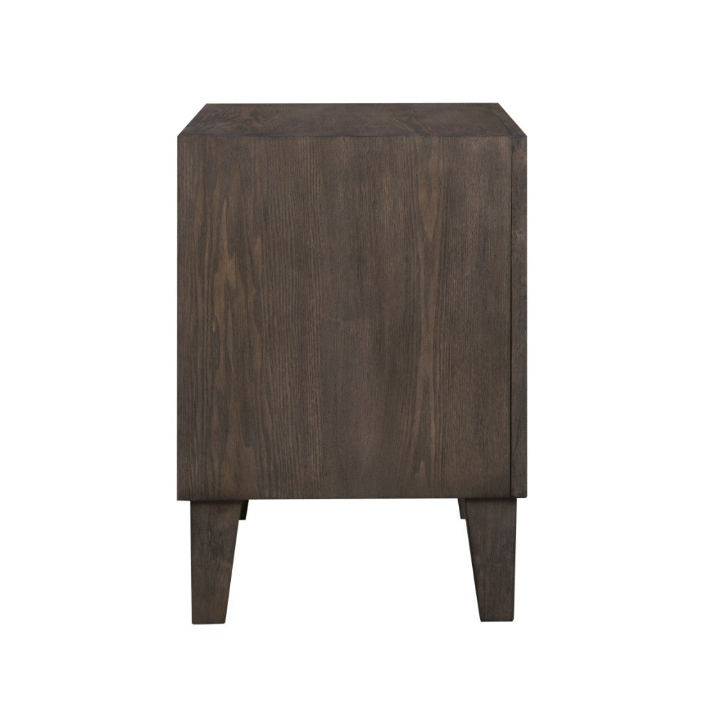Siesta 2 Drawer Bedside Table - Cafe Grey