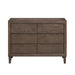 Siesta 6 Drawer Dresser - Cafe Grey