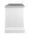 Kensal Marble Top 2 Drawer Bedside - White