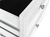 Kensal Marble Top 2 Drawer Bedside - White