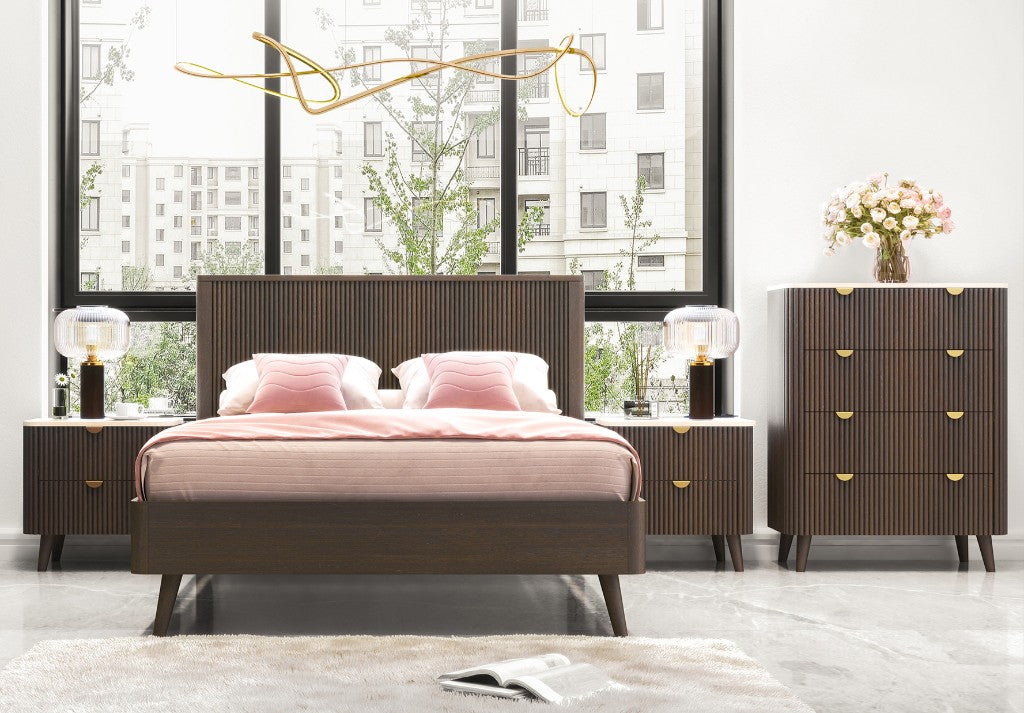 Tavana 4 Piece Queen Bedroom Suite - Walnut