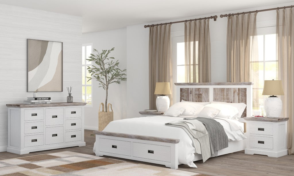 Folkestone Queen Bed with 2 Bedside Drawers & Dresser Set