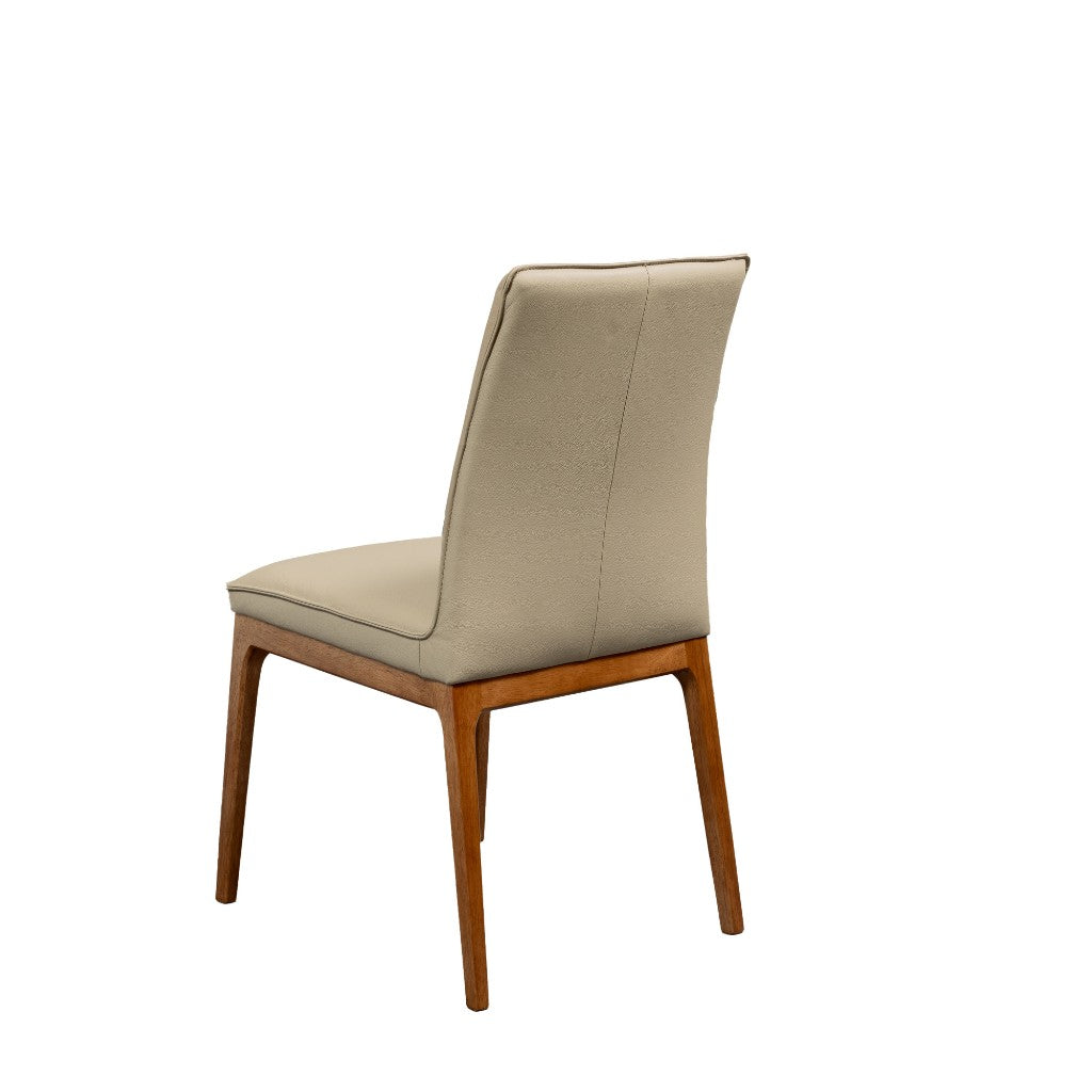 Mallee Leather Dining Chair - Light Mocha