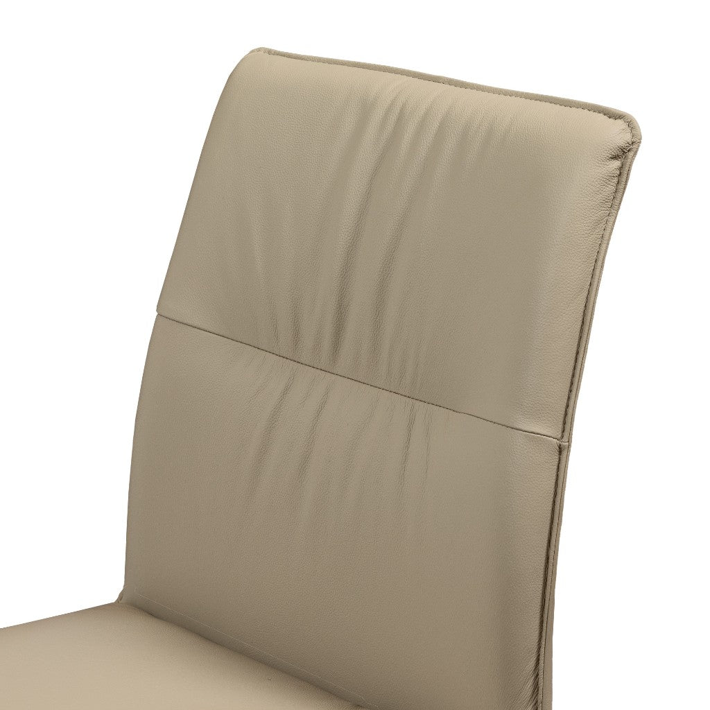 Mallee Leather Dining Chair - Light Mocha