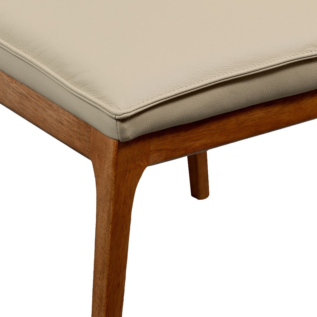 Mallee Leather Dining Chair - Light Mocha