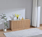 Belmont Fluted 4 Door Buffet 180cm - Light Smoke