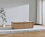 Belmont Fluted 2 Drawer Coffee Table - Light Smoke