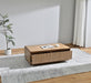 Belmont Fluted 2 Drawer Coffee Table - Light Smoke