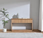 Belmont Fluted 2 Drawer Console Table - Light Smoke