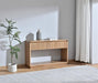Belmont Fluted 2 Drawer Console Table - Light Smoke