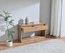 Belmont Fluted 2 Drawer Console Table - Light Smoke