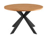 Tarian Round Oak Dining Table 120cm - Natural/Black