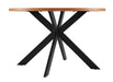 Tarian Round Oak Dining Table 120cm - Natural/Black