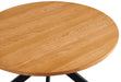 Tarian Round Oak Dining Table 120cm - Natural/Black