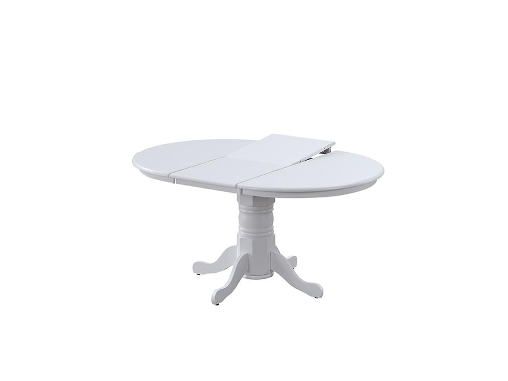 Nantucket Extension Pedestal Dining Table - White