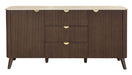 Tavana Sintered Stone 3 Drawer 2 Door Buffet - Walnut