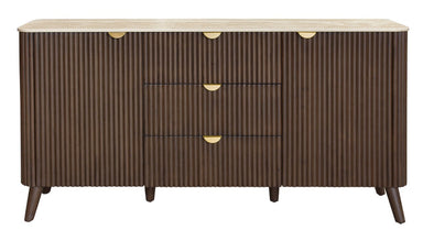 Tavana Sintered Stone 3 Drawer 2 Door Buffet - Walnut