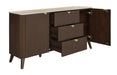 Tavana Sintered Stone 3 Drawer 2 Door Buffet - Walnut