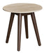 Tavana Sintered Stone Round Coffee Table - Walnut