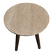 Tavana Sintered Stone Round Lamp Table - Walnut