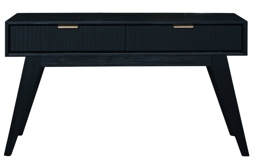 Ella 2 Drawer Console Table - Brushed Black