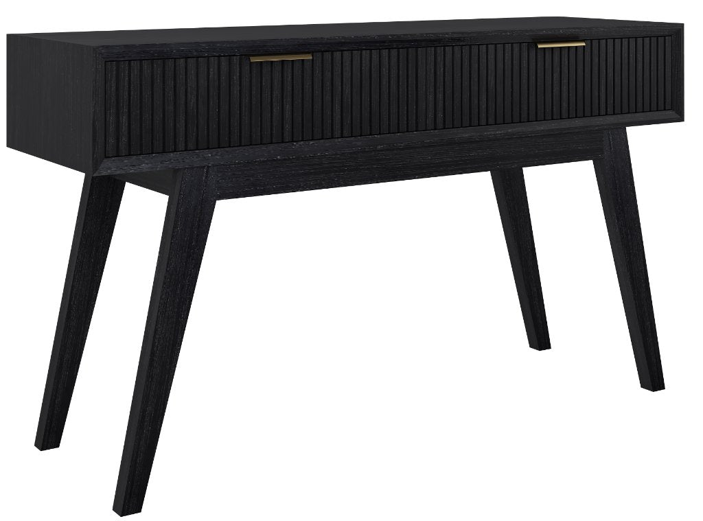 Ella 2 Drawer Console Table - Brushed Black