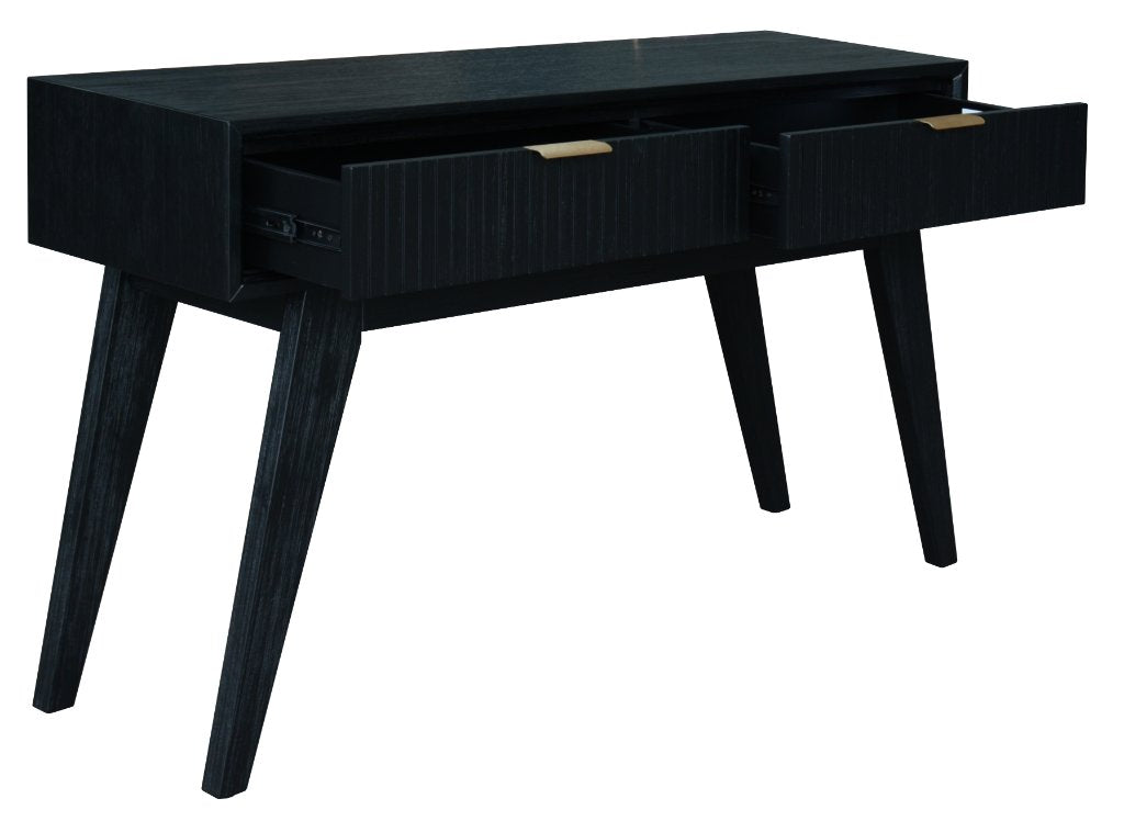 Ella 2 Drawer Console Table - Brushed Black