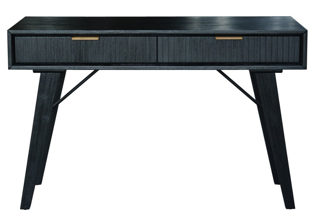 Ella 2 Drawer Desk - Brushed Black