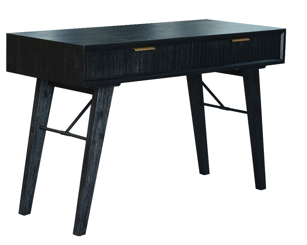 Ella 2 Drawer Desk - Brushed Black