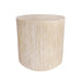 Fallon Travertine Look Round Side Table 45cm