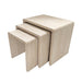 Fallon Travertine Look Nest of 3 Coffee Tables