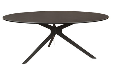 Pivot Round Ceramic Glass Coffee Table 90cm - Dark Grey
