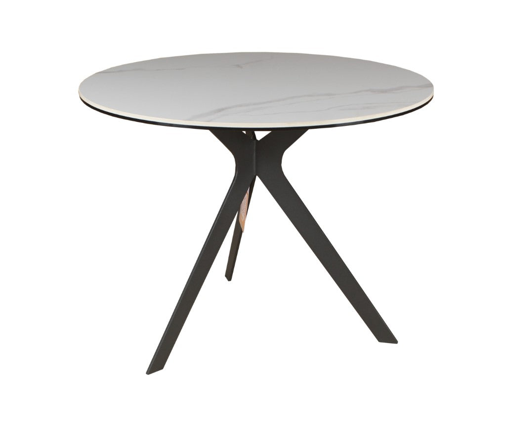 Pivot Round Ceramic Glass Side Table 60cm
