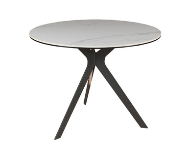 Pivot Round Ceramic Glass Side Table 60cm